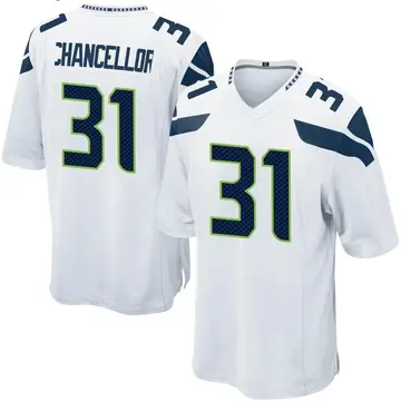 Nike Kam Chancellor Men's Game Seattle Seahawks White Jersey