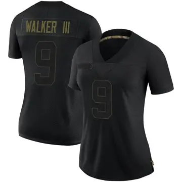 Nike Kenneth Walker III Women's Limited Seattle Seahawks Black 2020 Salute To Service Jersey