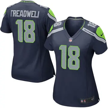 Nike Laquon Treadwell Women's Game Seattle Seahawks Navy Team Color Jersey