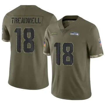 Nike Laquon Treadwell Youth Limited Seattle Seahawks Olive 2022 Salute To Service Jersey