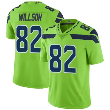 Nike Luke Willson Men's Limited Seattle Seahawks Green Color Rush Neon Jersey