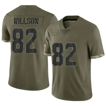 Nike Luke Willson Men's Limited Seattle Seahawks Olive 2022 Salute To Service Jersey
