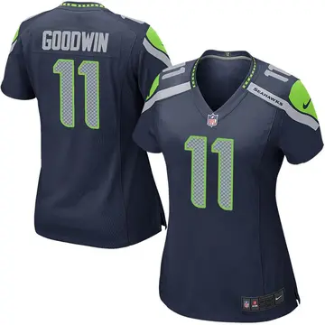 Nike Marquise Goodwin Women's Game Seattle Seahawks Navy Team Color Jersey
