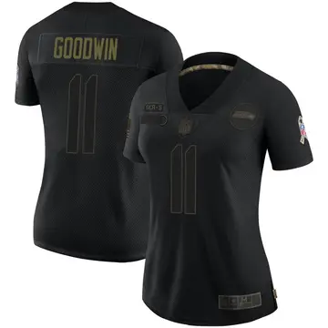 Nike Marquise Goodwin Women's Limited Seattle Seahawks Black 2020 Salute To Service Jersey