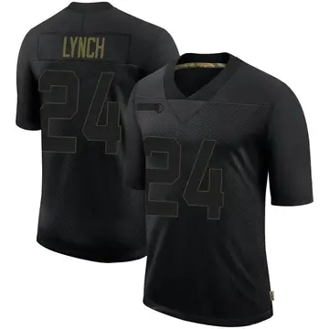Nike Marshawn Lynch Men's Limited Seattle Seahawks Black 2020 Salute To Service Jersey