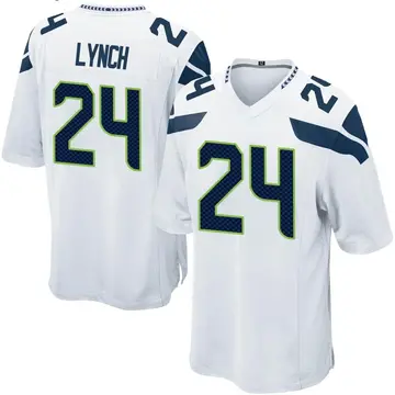 Nike Marshawn Lynch Youth Game Seattle Seahawks White Jersey