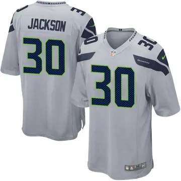 Nike Mike Jackson Men's Game Seattle Seahawks Gray Alternate Jersey