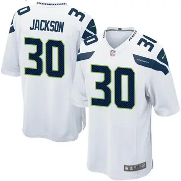 Nike Mike Jackson Men's Game Seattle Seahawks White Jersey