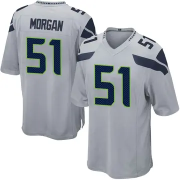 Nike Mike Morgan Men's Game Seattle Seahawks Gray Alternate Jersey