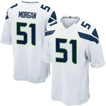 Nike Mike Morgan Men's Game Seattle Seahawks White Jersey