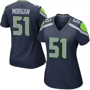 Nike Mike Morgan Women's Game Seattle Seahawks Navy Team Color Jersey
