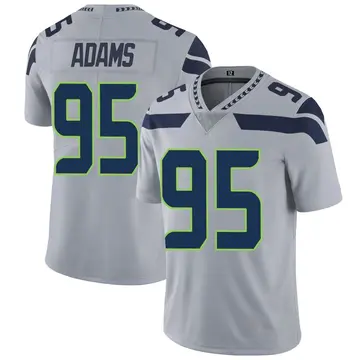 Nike Myles Adams Men's Limited Seattle Seahawks Gray Alternate Vapor Untouchable Jersey