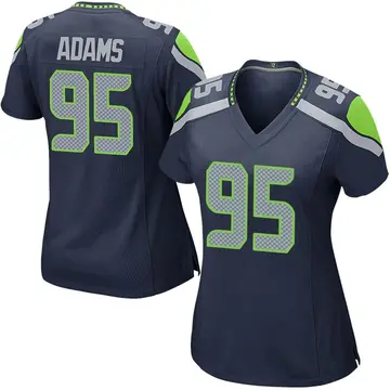 Nike Myles Adams Women's Game Seattle Seahawks Navy Team Color Jersey