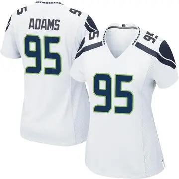 Nike Myles Adams Women's Game Seattle Seahawks White Jersey