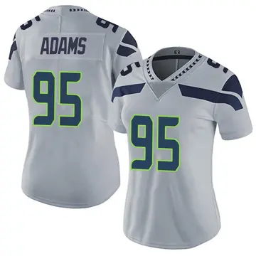 Nike Myles Adams Women's Limited Seattle Seahawks Gray Alternate Vapor Untouchable Jersey