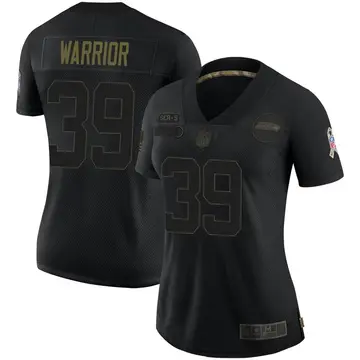 Nike Nigel Warrior Women's Limited Seattle Seahawks Black 2020 Salute To Service Jersey