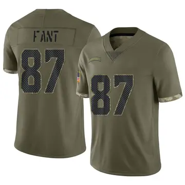 Nike Noah Fant Men's Limited Seattle Seahawks Olive 2022 Salute To Service Jersey