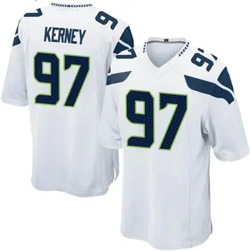Nike Patrick Kerney Men's Game Seattle Seahawks White Jersey