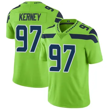 Nike Patrick Kerney Men's Limited Seattle Seahawks Green Color Rush Neon Jersey