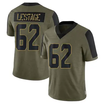 Nike Pier-Olivier Lestage Men's Limited Seattle Seahawks Olive 2021 Salute To Service Jersey