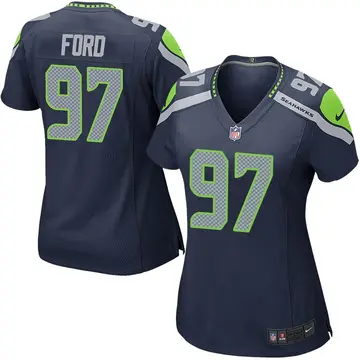 Nike Poona Ford Women's Game Seattle Seahawks Navy Team Color Jersey