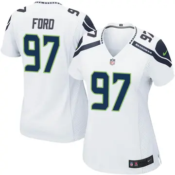 Nike Poona Ford Women's Game Seattle Seahawks White Jersey