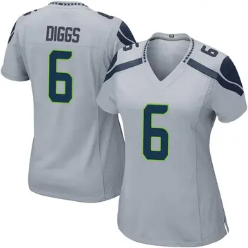 Nike Quandre Diggs Women's Game Seattle Seahawks Gray Alternate Jersey