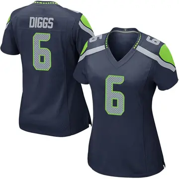 Nike Quandre Diggs Women's Game Seattle Seahawks Navy Team Color Jersey