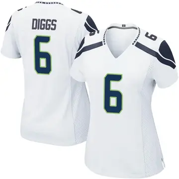 Nike Quandre Diggs Women's Game Seattle Seahawks White Jersey