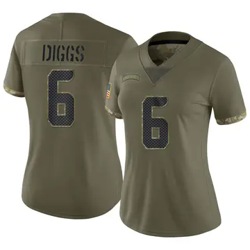 Nike Quandre Diggs Women's Limited Seattle Seahawks Olive 2022 Salute To Service Jersey