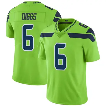 Nike Quandre Diggs Youth Limited Seattle Seahawks Green Color Rush Neon Jersey