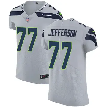 Nike Quinton Jefferson Men's Elite Seattle Seahawks Gray Alternate Vapor Untouchable Jersey