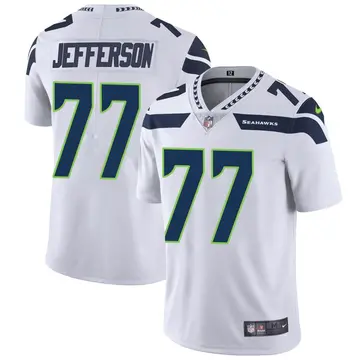 Nike Quinton Jefferson Men's Limited Seattle Seahawks White Vapor Untouchable Jersey