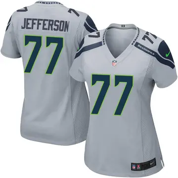 Nike Quinton Jefferson Women's Game Seattle Seahawks Gray Alternate Jersey