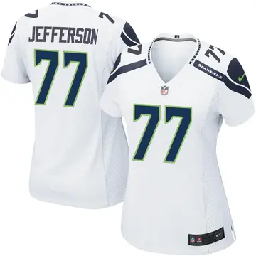Nike Quinton Jefferson Women's Game Seattle Seahawks White Jersey