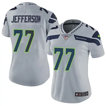 Nike Quinton Jefferson Women's Limited Seattle Seahawks Gray Alternate Vapor Untouchable Jersey