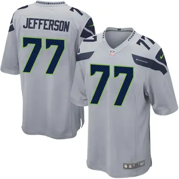 Nike Quinton Jefferson Youth Game Seattle Seahawks Gray Alternate Jersey