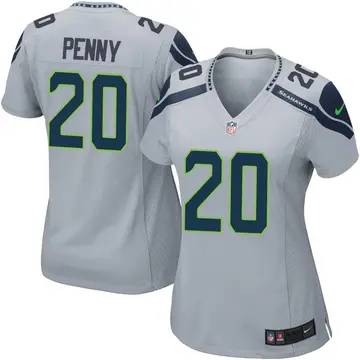 Nike Rashaad Penny Women's Game Seattle Seahawks Gray Alternate Jersey