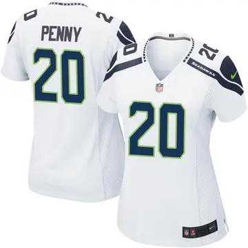 Nike Rashaad Penny Women's Game Seattle Seahawks White Jersey
