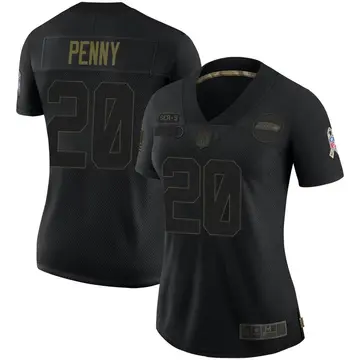 Nike Rashaad Penny Women's Limited Seattle Seahawks Black 2020 Salute To Service Jersey