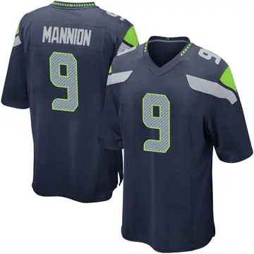 Nike Sean Mannion Men's Game Seattle Seahawks Navy Team Color Jersey