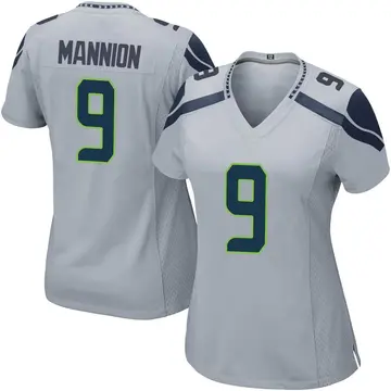Nike Sean Mannion Women's Game Seattle Seahawks Gray Alternate Jersey