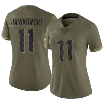 Nike Sebastian Janikowski Women's Limited Seattle Seahawks Olive 2022 Salute To Service Jersey