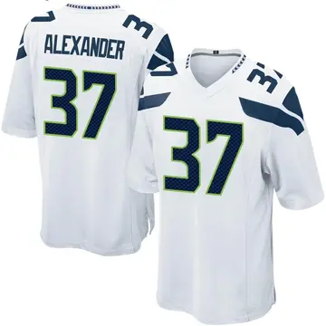 Nike Shaun Alexander Men's Game Seattle Seahawks White Jersey