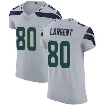 Nike Steve Largent Men's Elite Seattle Seahawks Gray Alternate Vapor Untouchable Jersey
