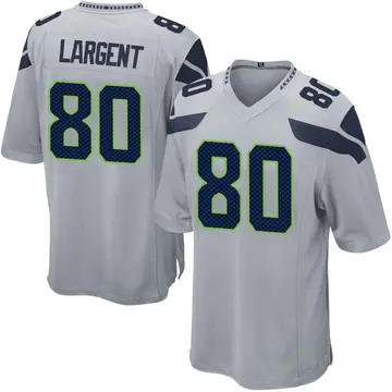 Nike Steve Largent Men's Game Seattle Seahawks Gray Alternate Jersey