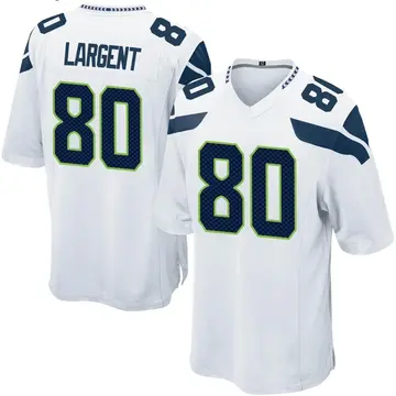 Nike Steve Largent Men's Game Seattle Seahawks White Jersey