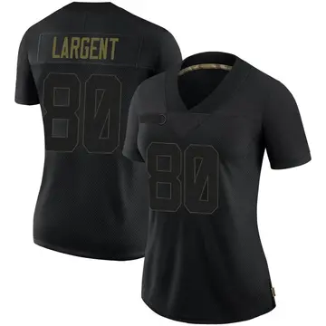 Nike Steve Largent Women's Limited Seattle Seahawks Black 2020 Salute To Service Jersey