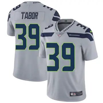 Nike Teez Tabor Men's Limited Seattle Seahawks Gray Alternate Vapor Untouchable Jersey