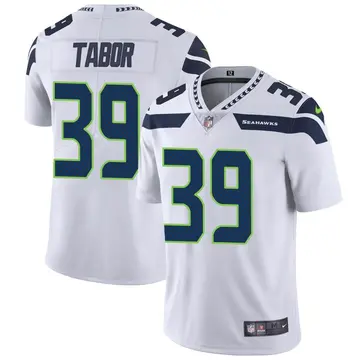 Nike Teez Tabor Men's Limited Seattle Seahawks White Vapor Untouchable Jersey